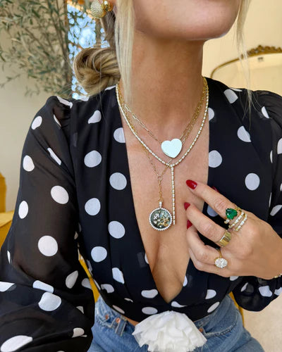 Pave Serpent Lariat Necklace