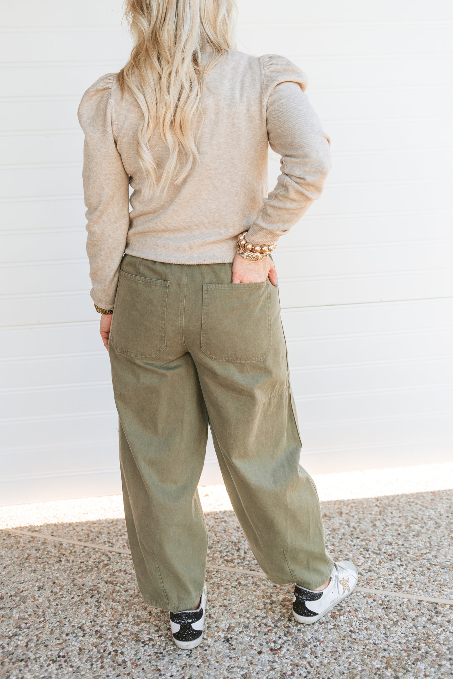 Olive Balloon Pants