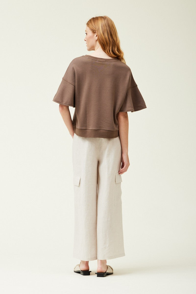 Cacao Enzyme Washed Terry Top