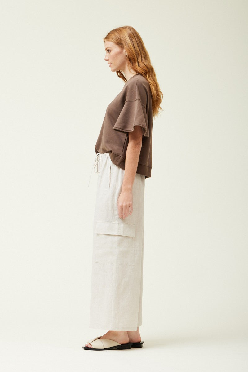 Cacao Enzyme Washed Terry Top