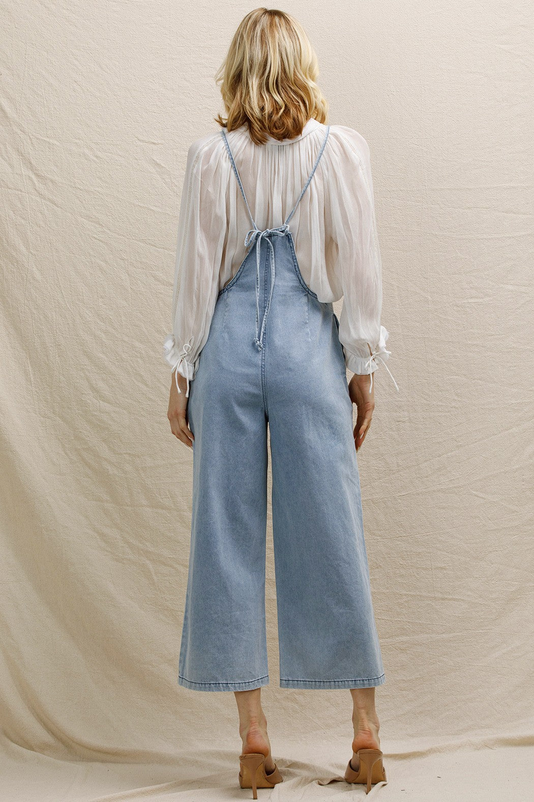 Spaghetti Strap Denim Jumpsuit