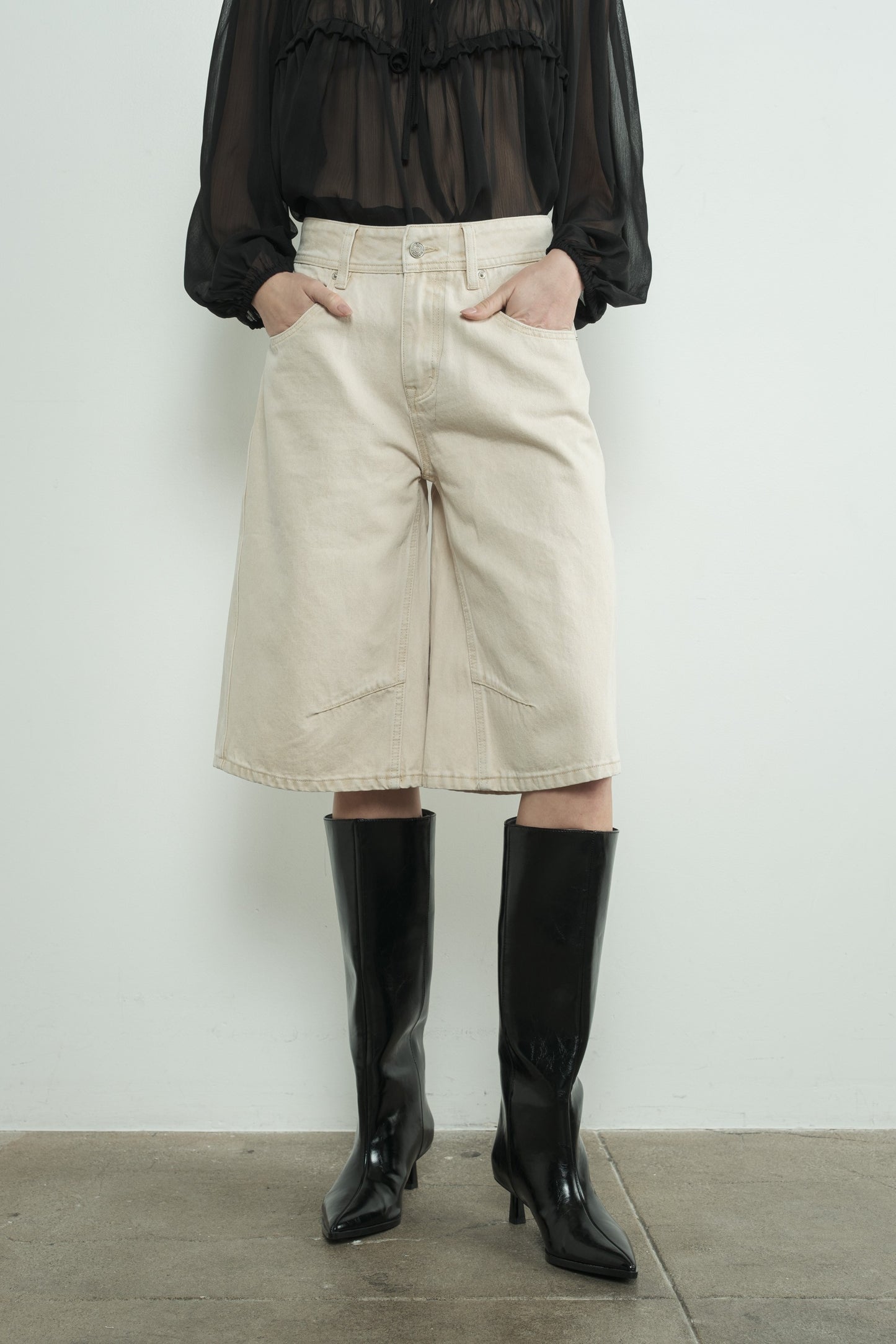 Denim Bermuda Shorts
