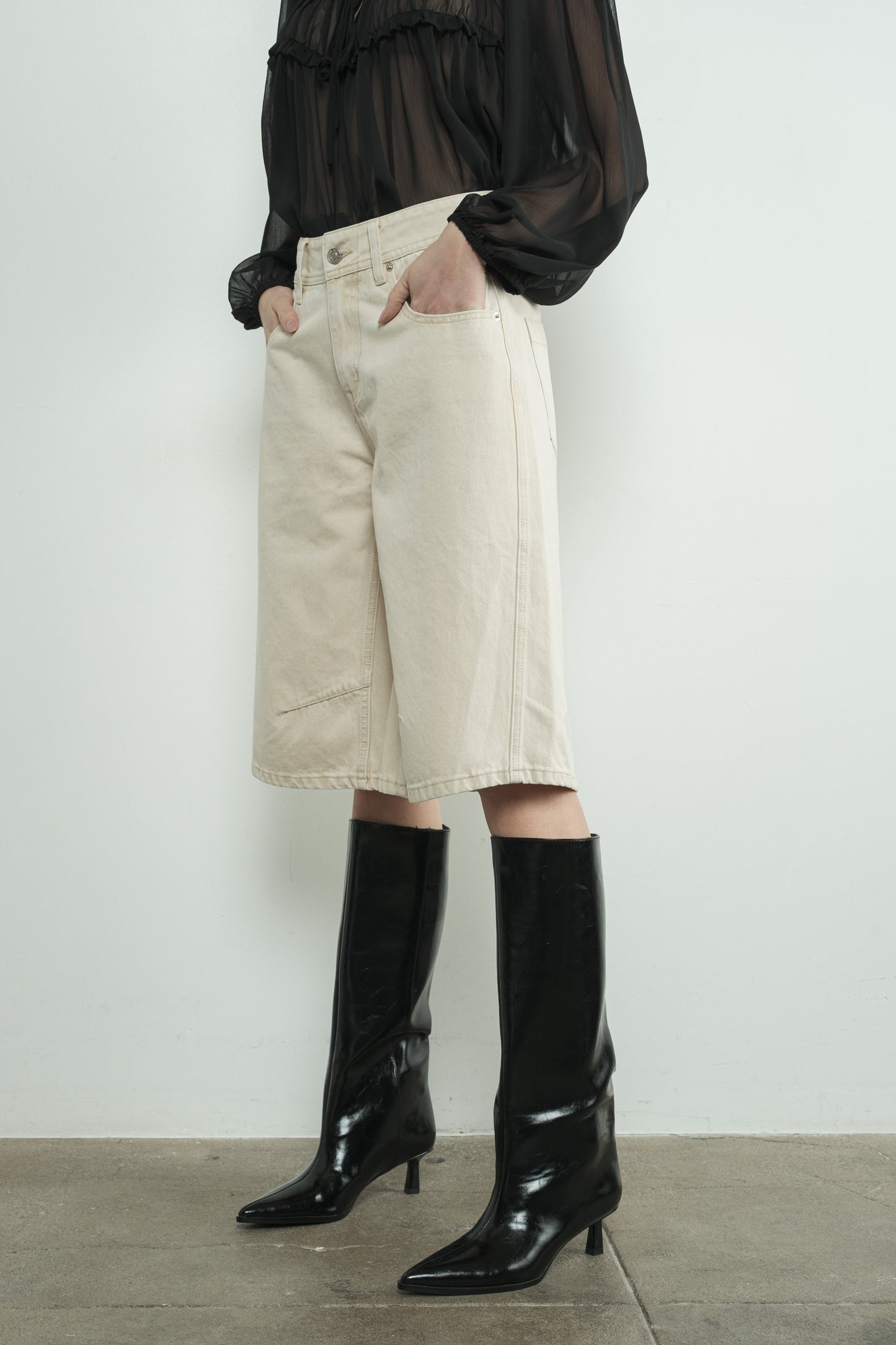 Denim Bermuda Shorts