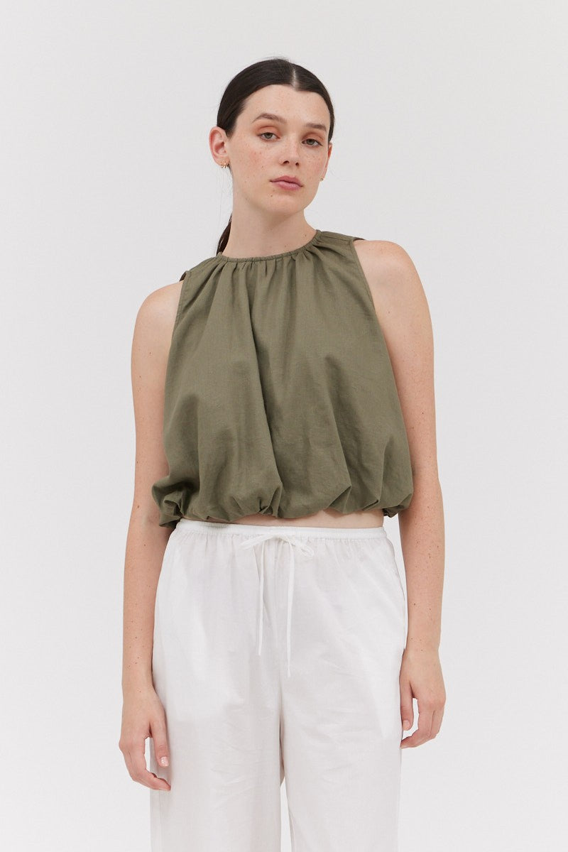 Dry Sage Bubble Top