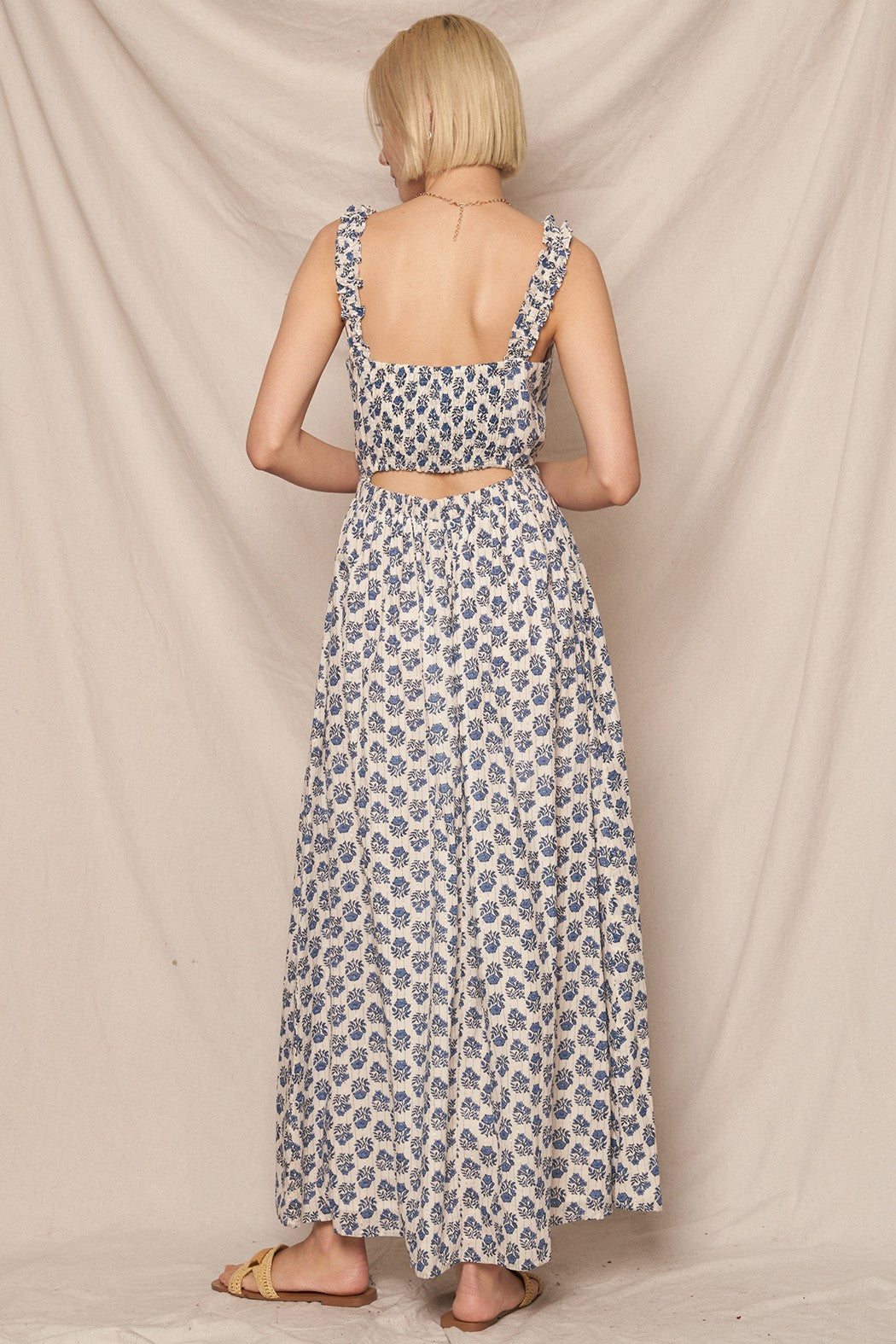 Azure Breeze Open-Back Maxi