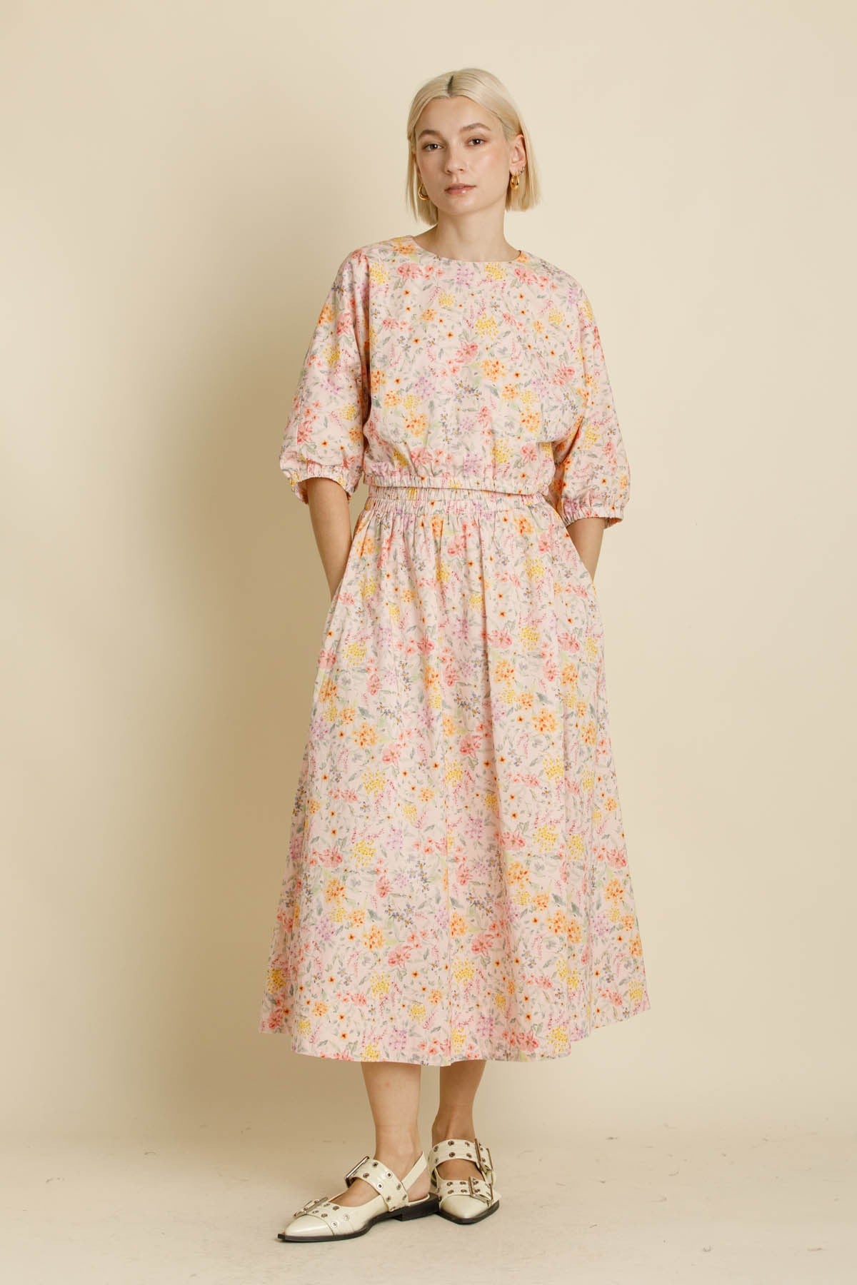 Blossom Breeze Midi Skirt