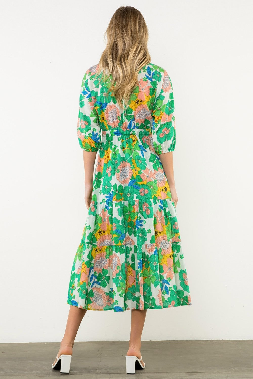 Twist Detail Floral Maxi Dress
