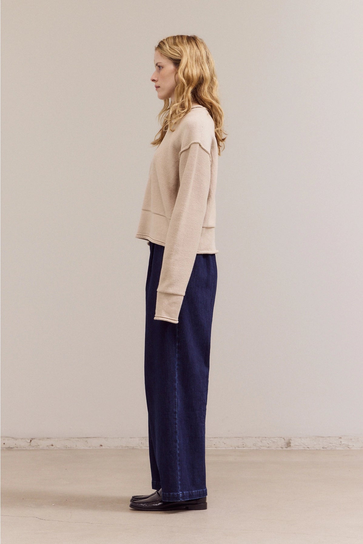 Parchment Rolled Edge Sweater