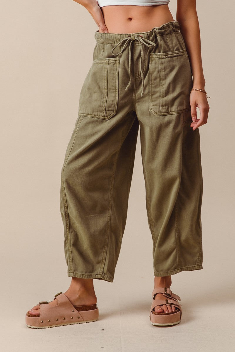 Olive Balloon Pants