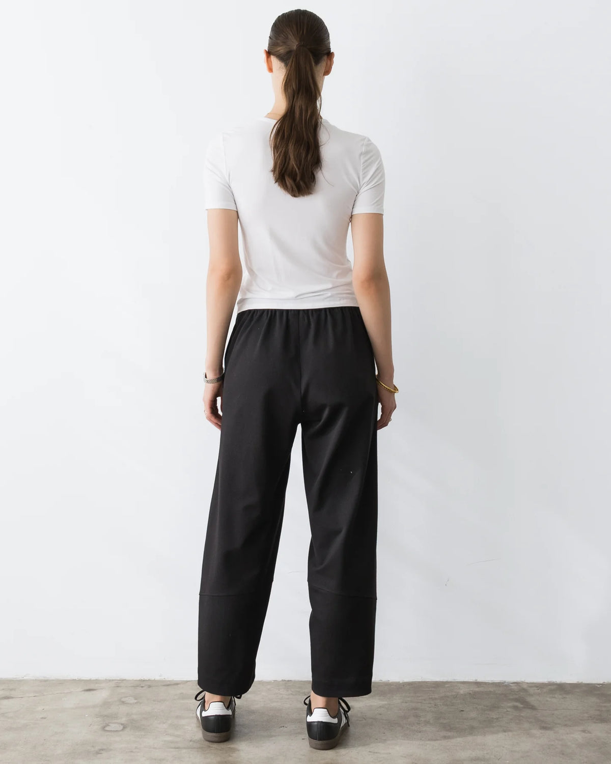 Ponte Knit Barrel Pant