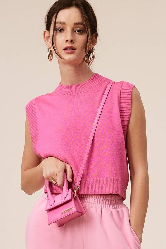 Lightweight Solid Knit Sleeveless Vest