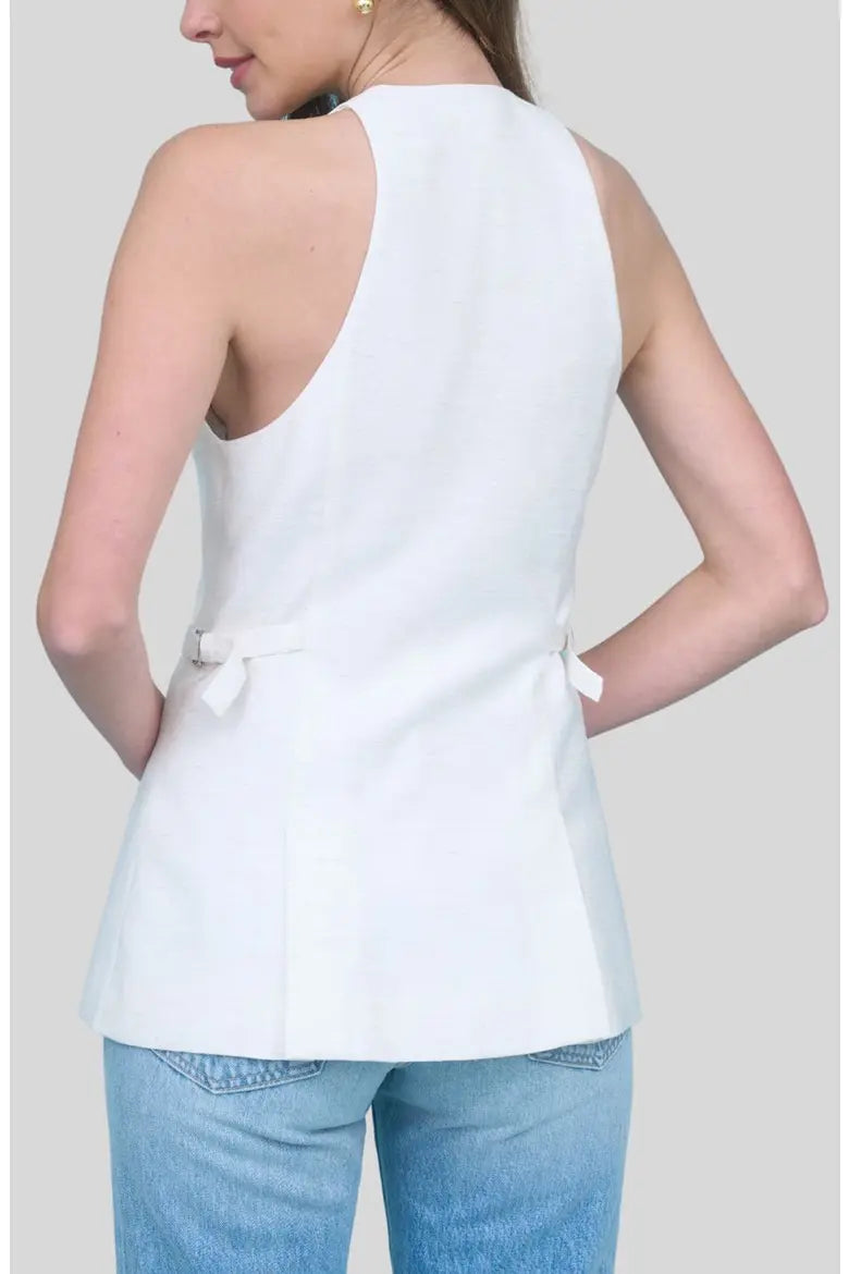 V-Neck Vest - Ivory
