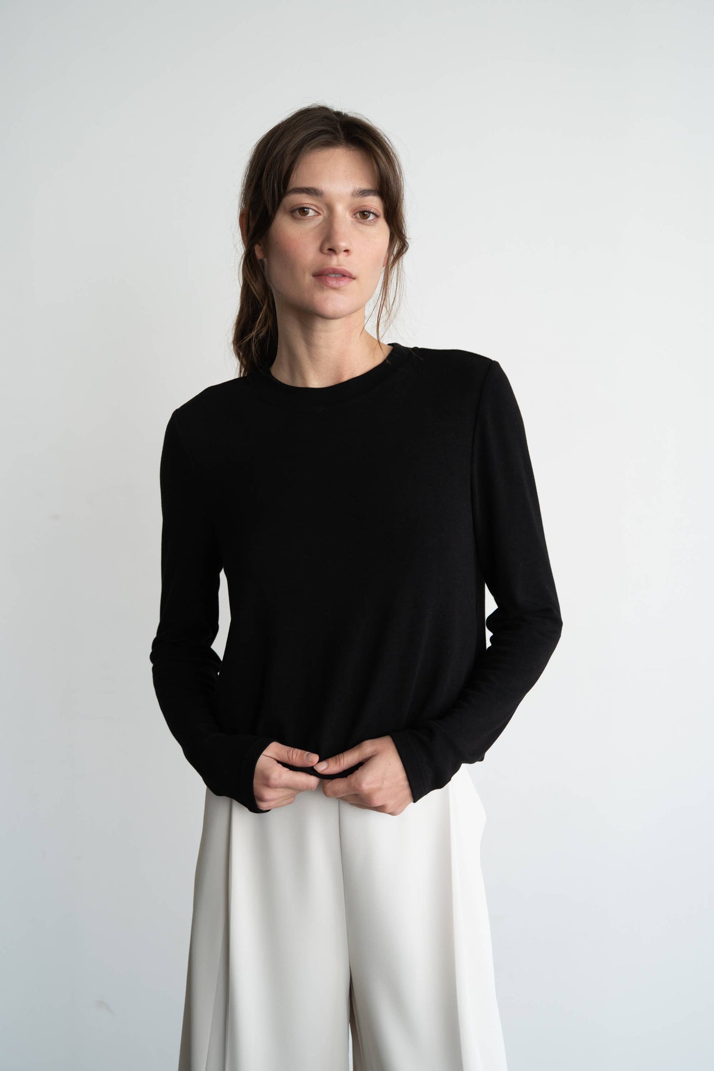 CLASSIC BUBBLE HEM BLOUSE