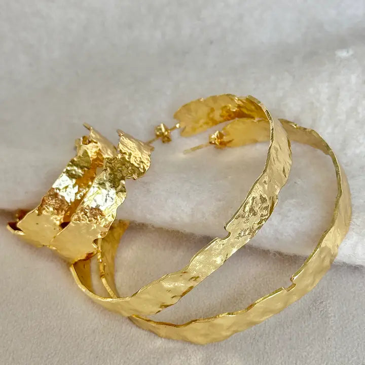 Plated Hoop Earrings - Large