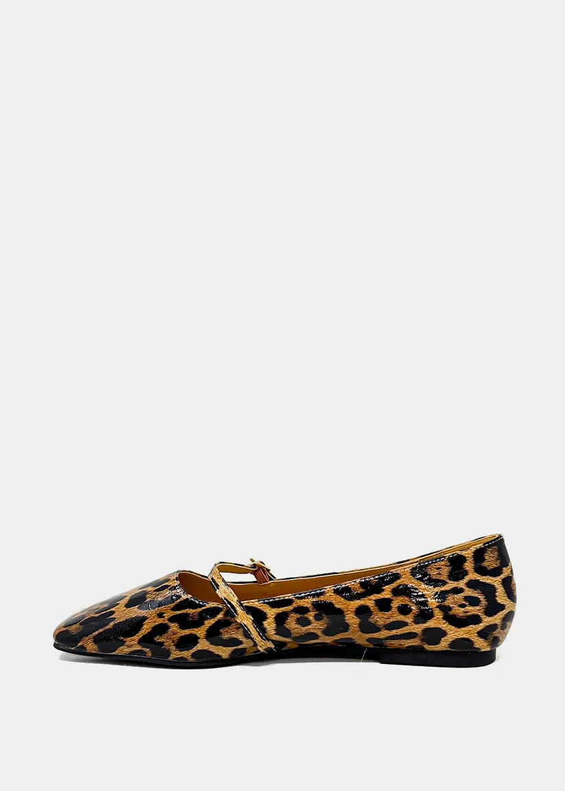 Adele Leopard Print Flat