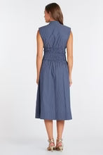 Sky Zip Front Dress - Blue Stripe