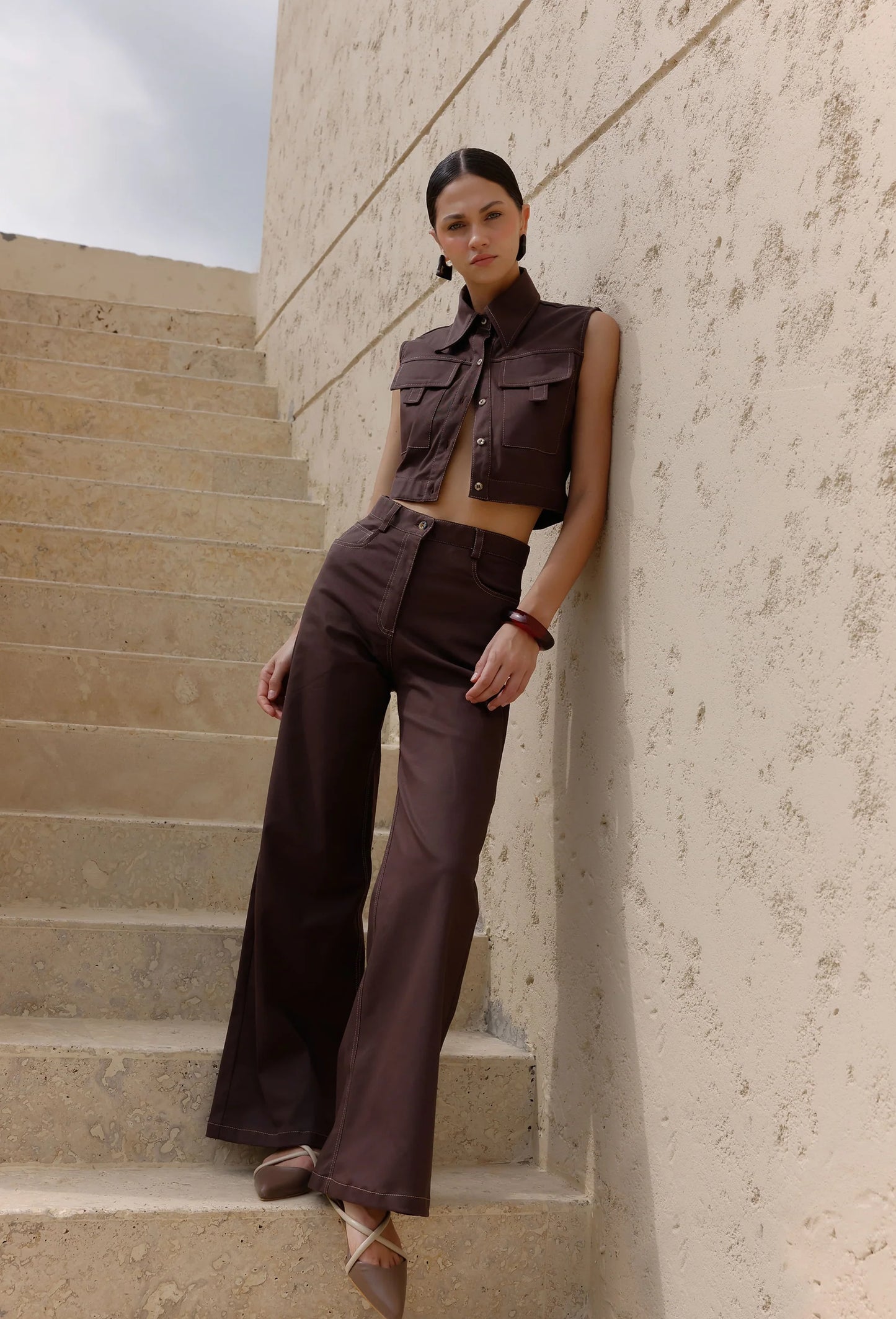 Carmen Blouse - Brown