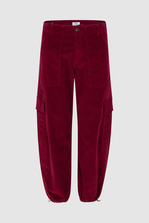 Honor Utility Cord Cargo Pant - Deep Crimson