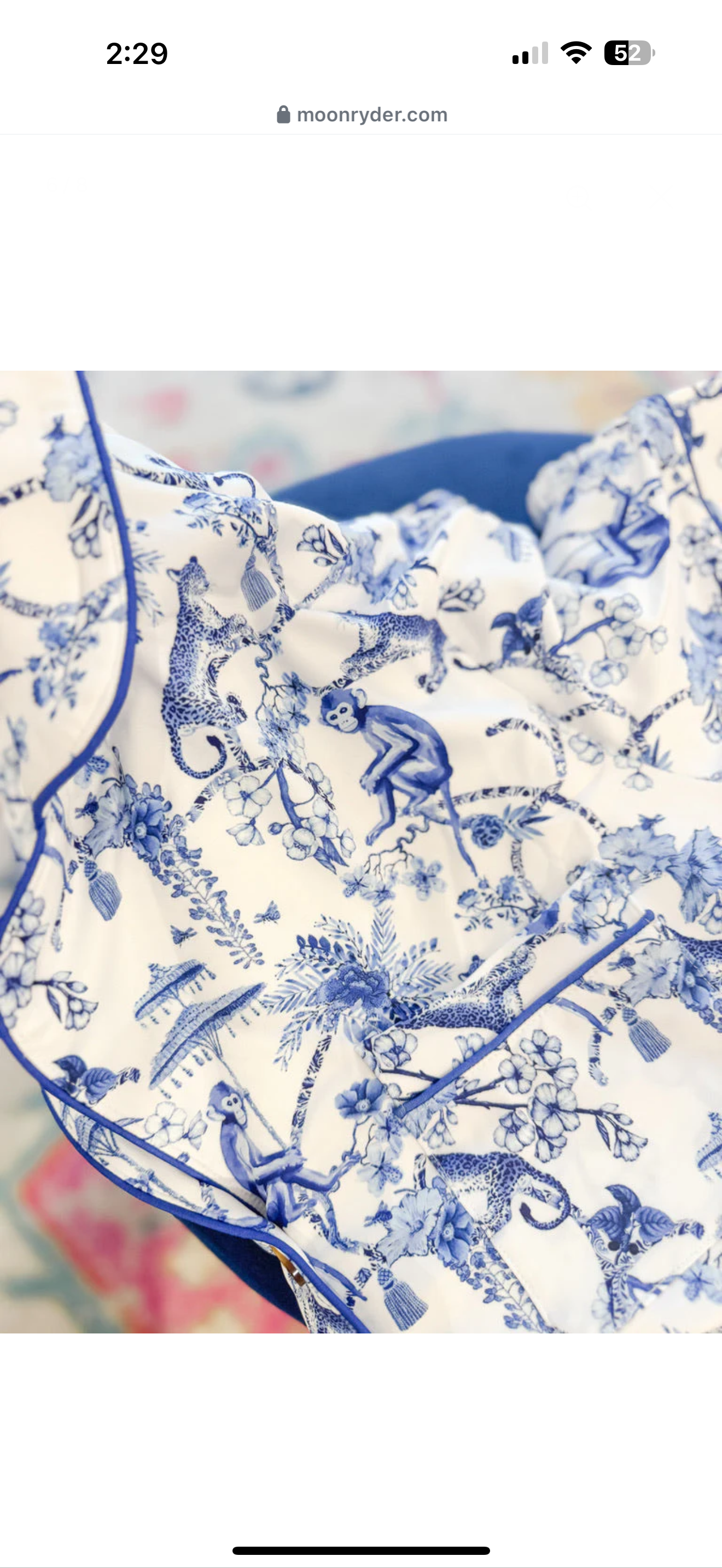 Blue Jungle Shorts Longe Set