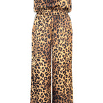 Jagger Strapless Jumpsuit - Leopard