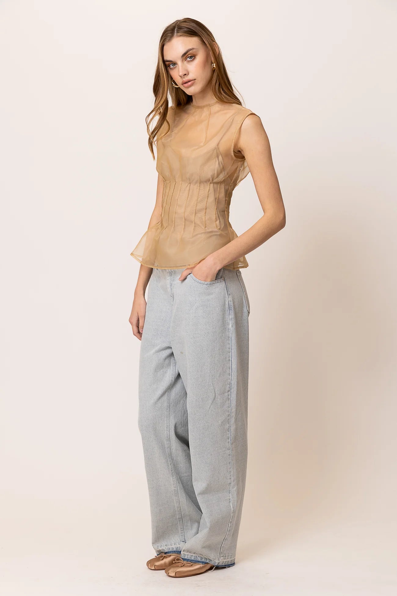 Elfreda Pleated Top