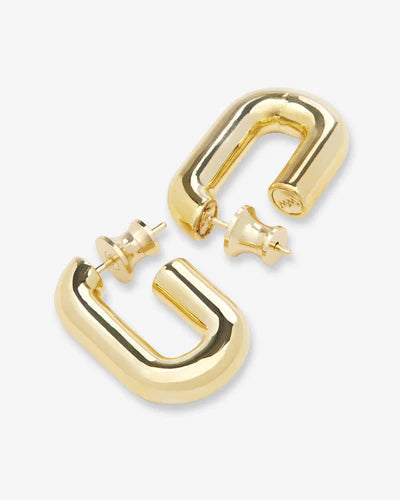 Gold Lil' Frankie Chain Huggie Earrings