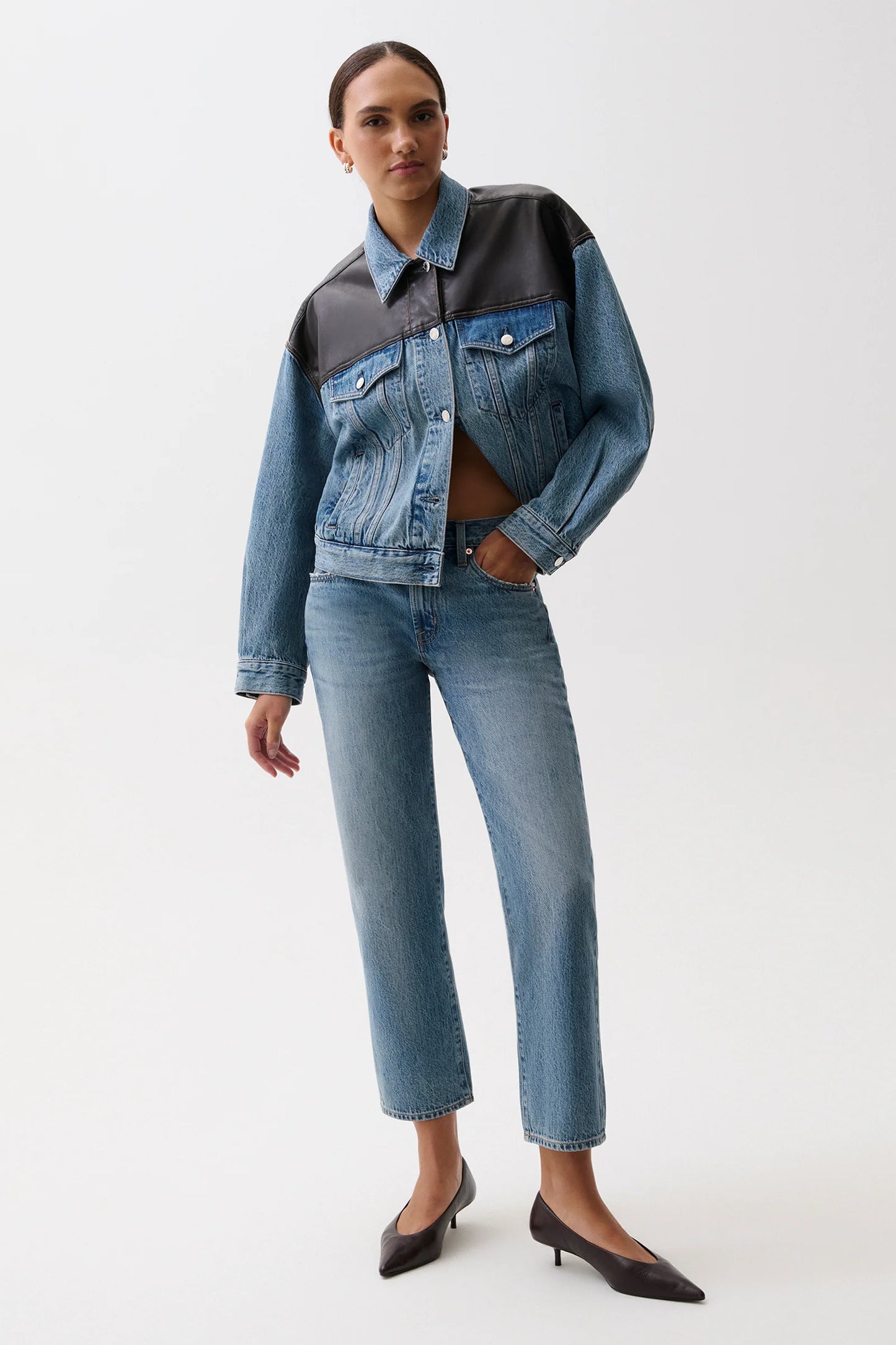 Issa Mid Rise Relaxed Ankle Straight - Metropolis