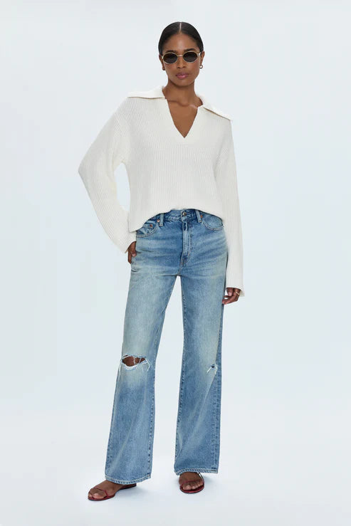 Hendrix High Rise Baggy Jean - Apprentice Distressed