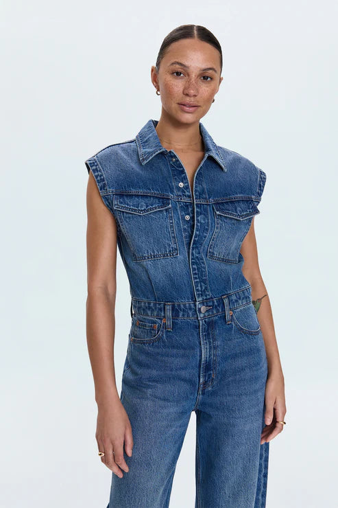 Pistola Ace Sleeveless Barrel Leg Jumpsuit - Fairview