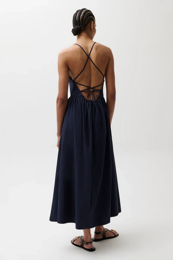Sadee Open Back Dress - Navy Ship