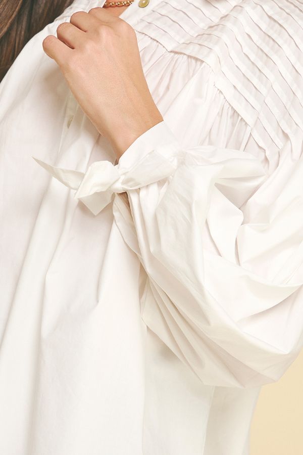 Tucked Detail Blouse - Off White