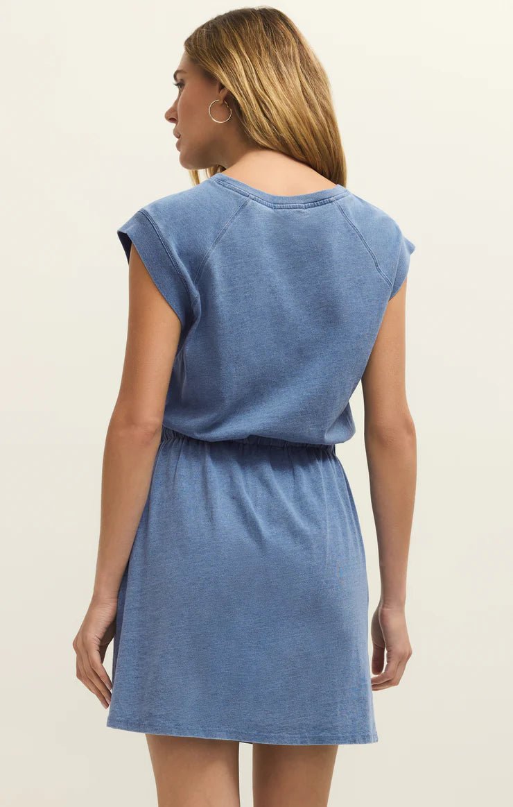 Z Supply Kalani Jersey Denim Mini Dress