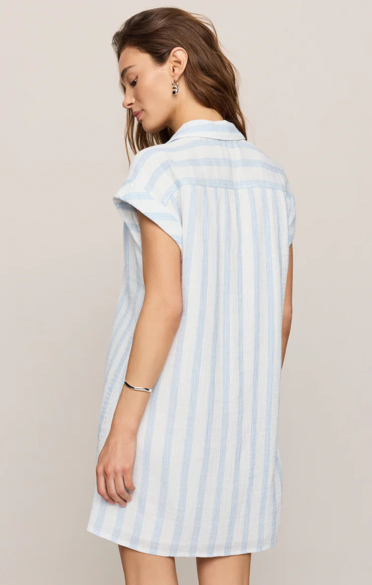 Shellbound Striped Dress - Sea Salt