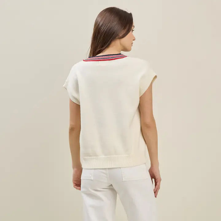 Preppy V-Neck Sweater Vest