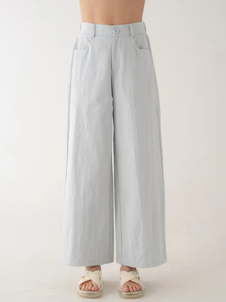 Tailored Straight Leg Pant - Light Blue