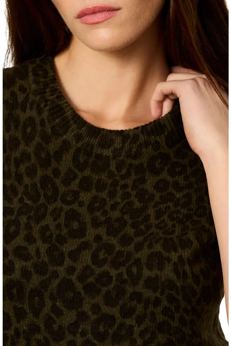 Soft Printed Shell Sweater - Kalamata Leo