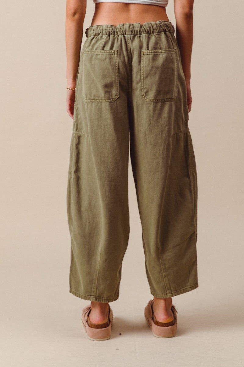 Olive Balloon Pants