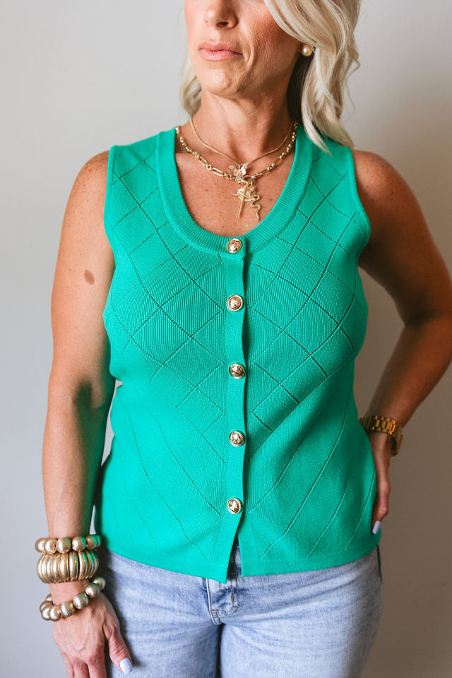 Green Sleeveless Sweater