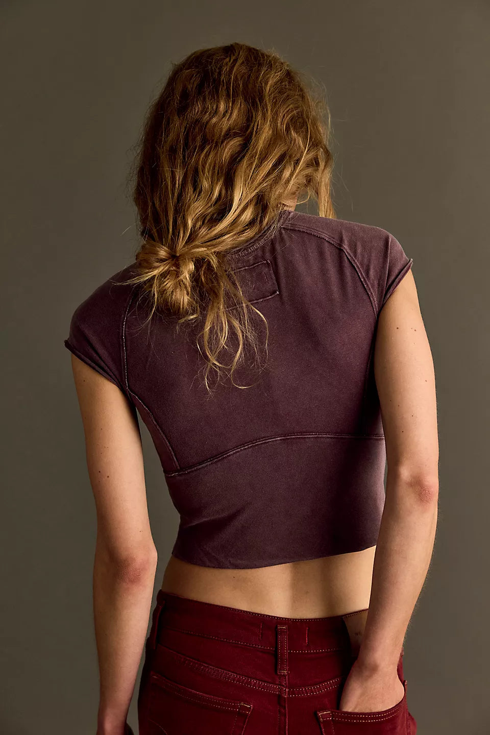 Protagonist Cropped Cap Sleeve Tee - Vintage Grap