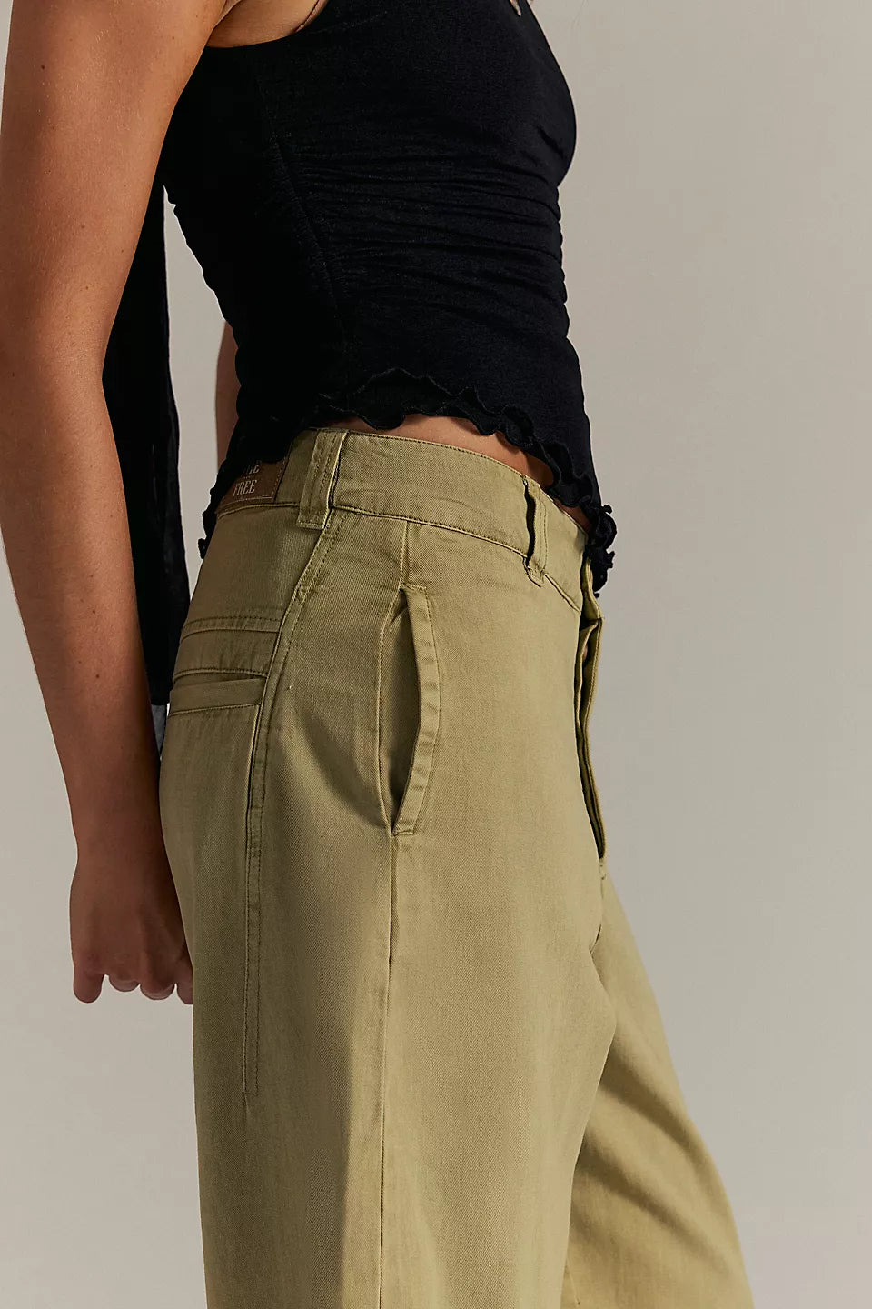 We The Free Lay Down Chino Trousers - Aloe