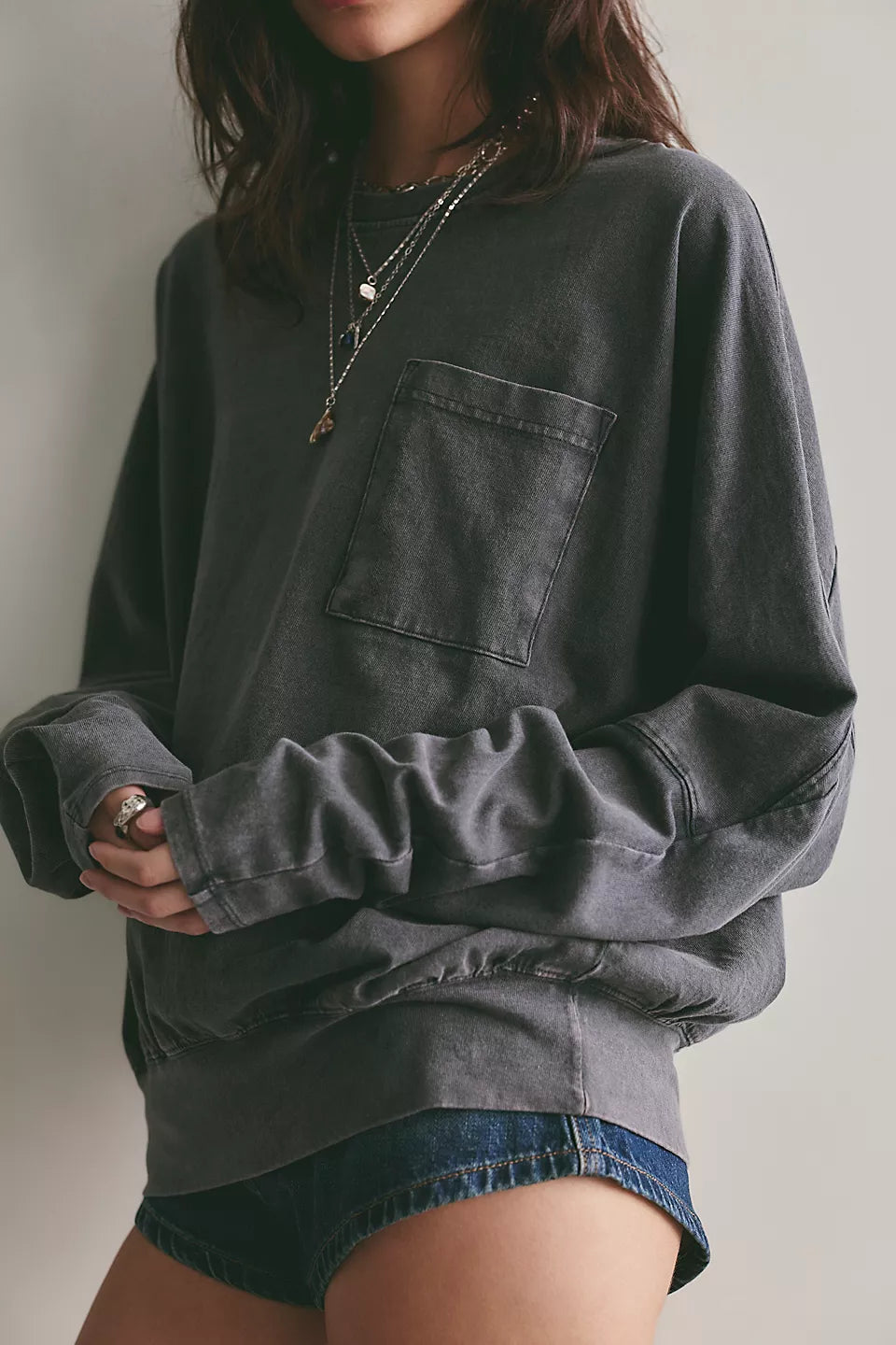 Epic Long Sleeve Top - Washed Black