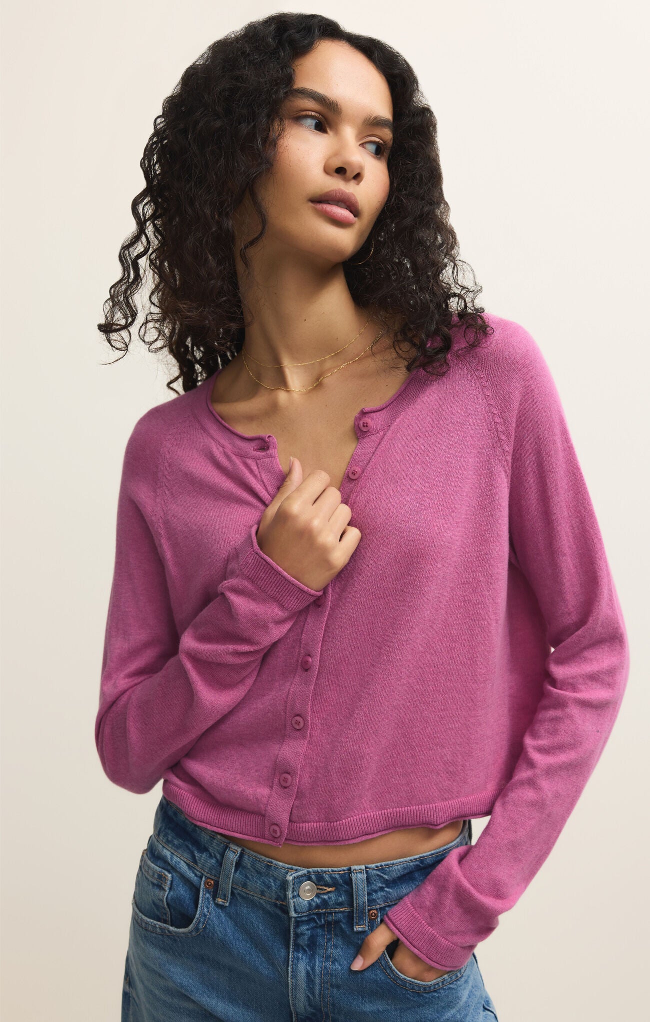 Z Supply Perfect Layer Cardigan - Spanish Rose