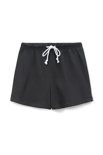 perfectwhitetee -layla Vintage Blk Terry sweat shorts