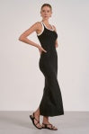 Black/White Ribbed Maxi Dress