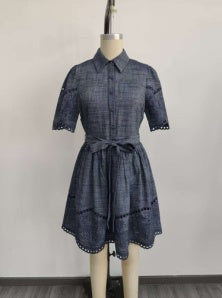 Denim Eylette Short Dress