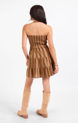 Terra Rose Tube Smocked Mini Dress