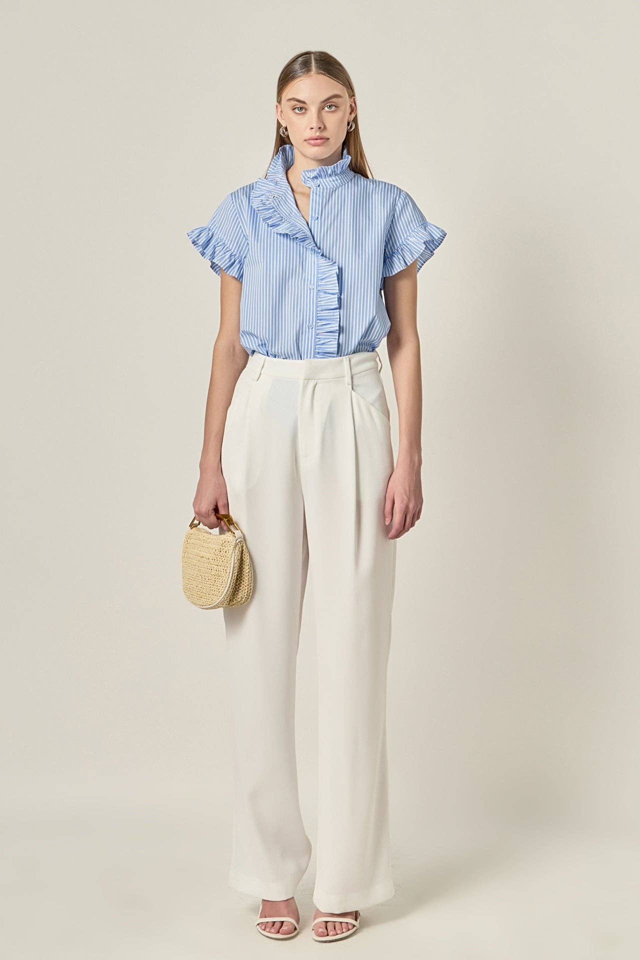 Striped Ruffle Shirt