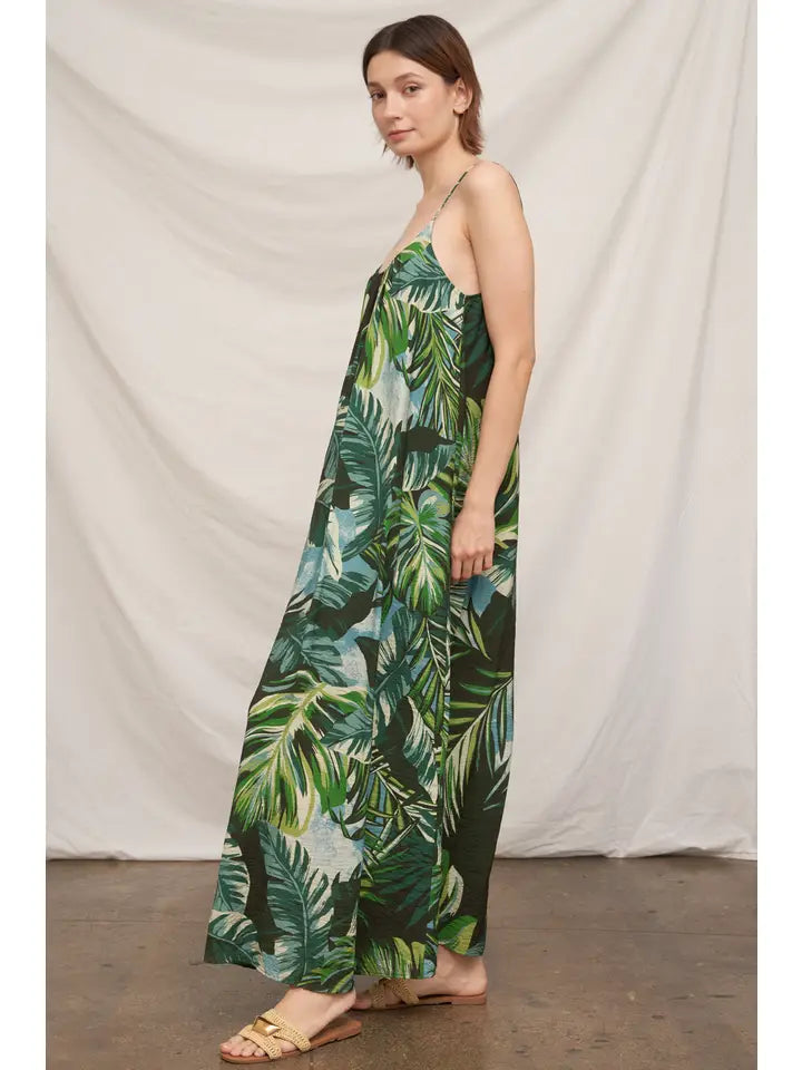 Dark Green Multi Maxi Dress