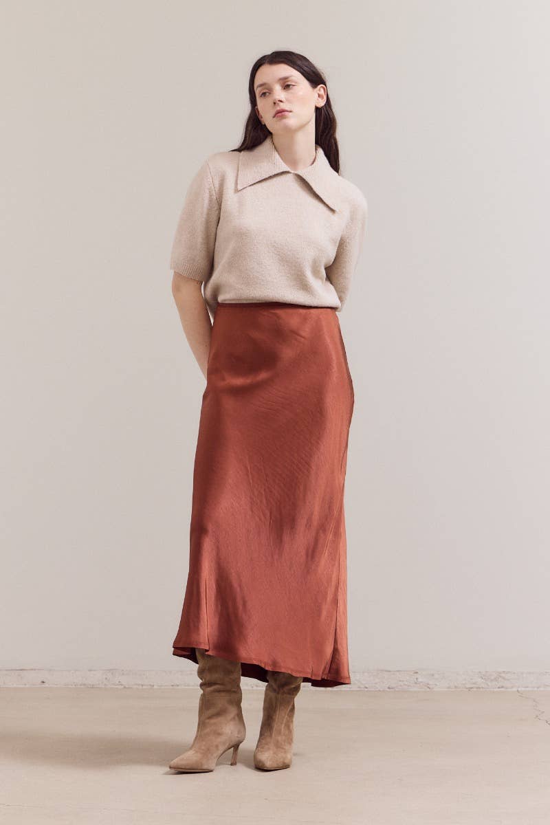 Mermaid Fit Satin Skirt