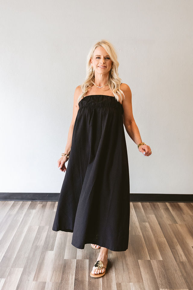 Black Summer Midi Dress
